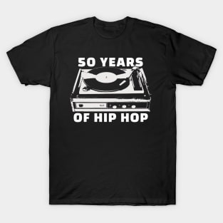 50 Years of Hip Hop vintage Turntable T-Shirt